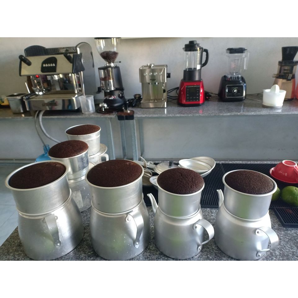 Phin và ấm cà phê 200gram, phin lớn pha cafe, donguyencoffee