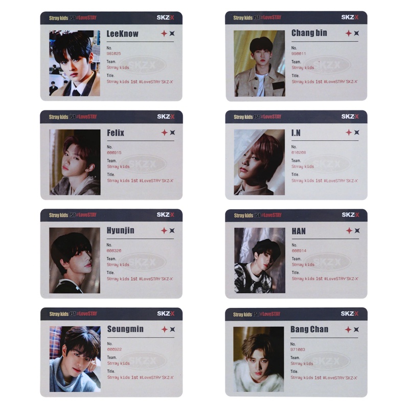 Bộ Sưu Tập Ảnh Thẻ Hình Nhóm Nhạc Kpop Stray Kids