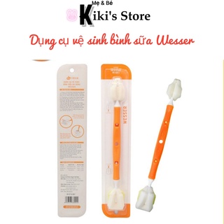 Dụng cụ vệ sinh bình sữa 2 đầu đa năng wesser - cọ rửa bình và núm ti
