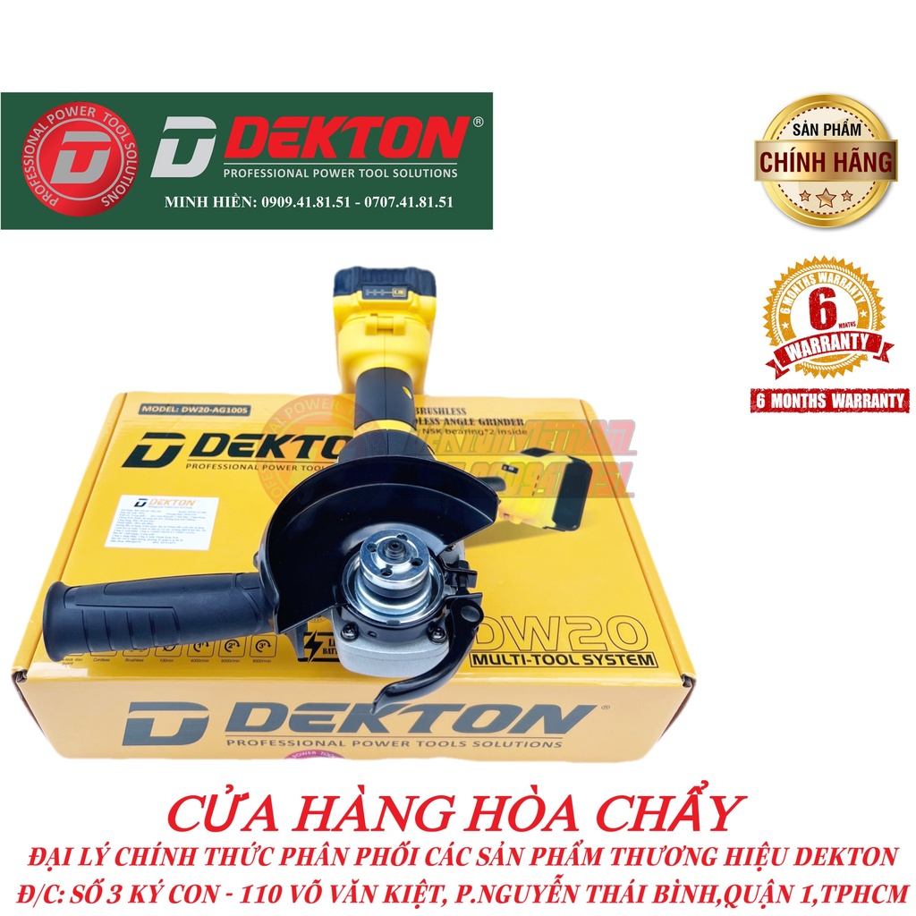 Máy Mài Gốc Dekton DW20-AG100S Dùng PIN / Chân Pin Dewalt /Nhỏ Gọn Nhẹ Siêu Mạnh