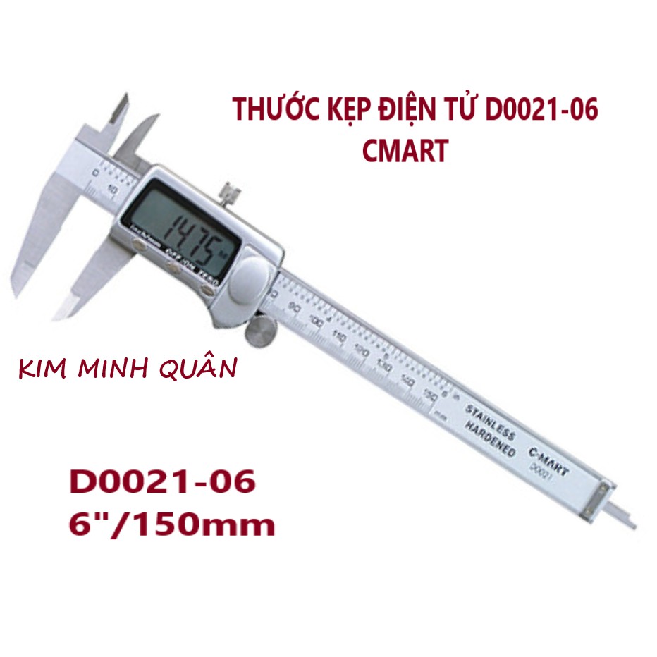 Thước Kẹp Điện Tử Cao Cấp Mành Hình Led Hiện Thị Số 150mm/06&quot; D0021-06 CMART