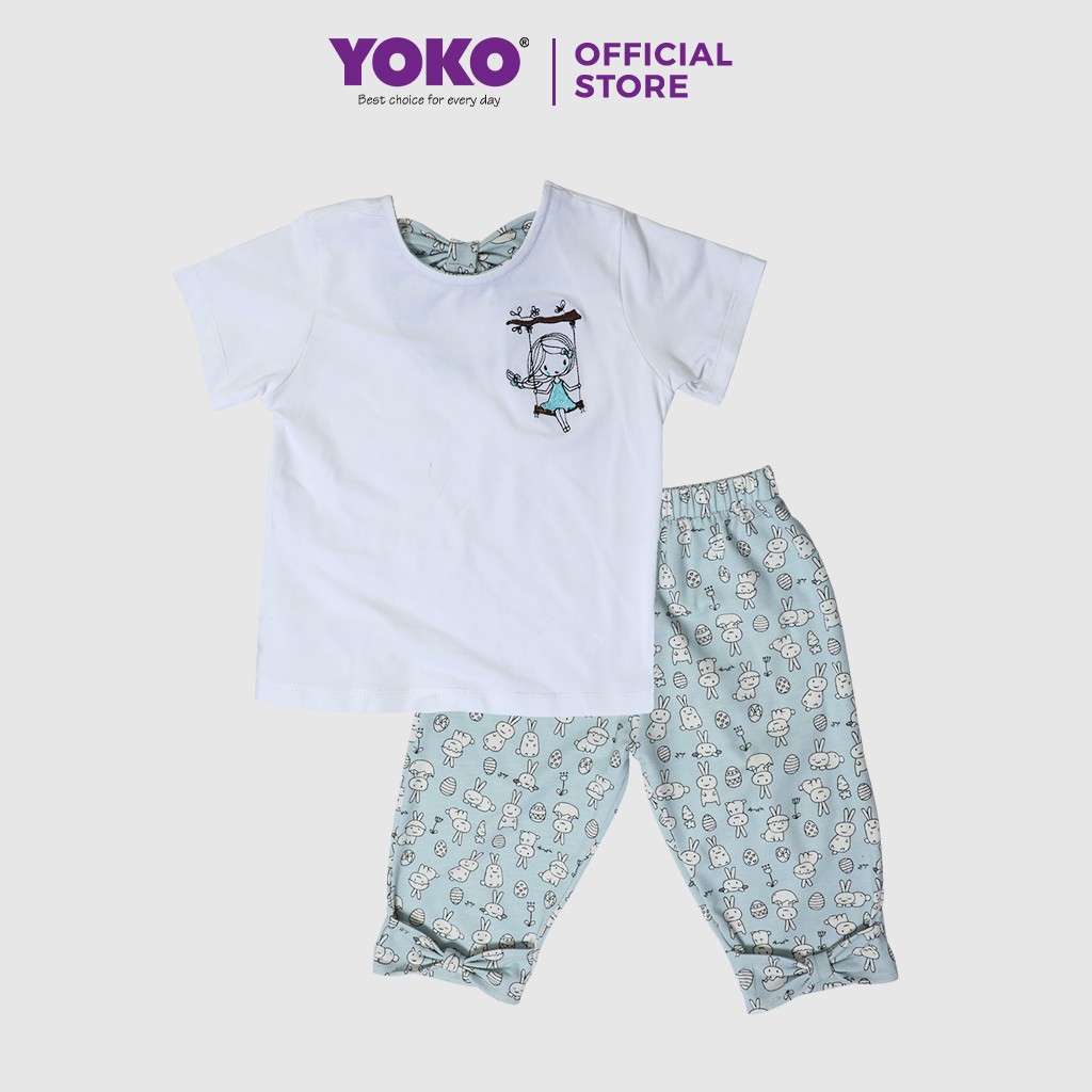 Bộ Quần Áo Thun Tay Ngắn Bé Gái (1-5 Tuổi) YOKO KID'S FASHION 21202G