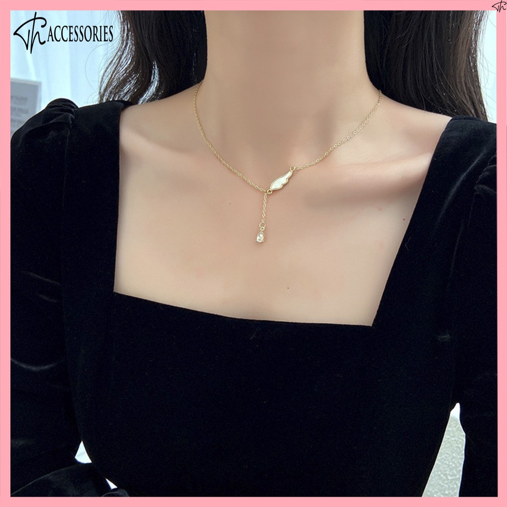 Vòng Cổ, Dây Chuyền Nữ Cánh Thiên Thần, Thiết Kế Đơn Giản Phong Cách Cổ Điển Hàn Quốc VC024