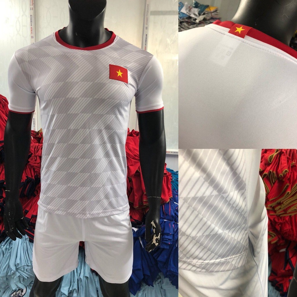 Áo Bóng Đá Tuyển Việt Nam Màu Đỏ Và Trắng Asian Cup 2019