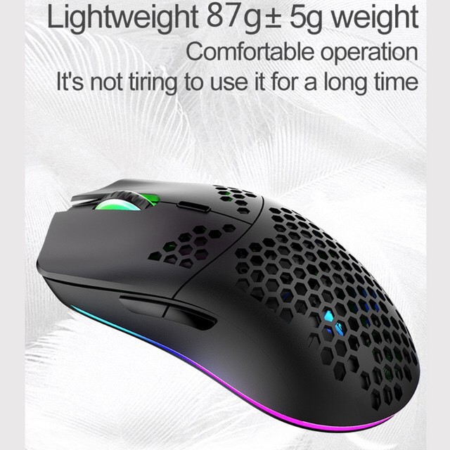 XUNFOX XYH80 - Chuột Gaming không dây Dây 2.4G Pin sạc 3200DPI LED RGB 16,8 Triệu Màu 7 Phím Macro - BẢO HÀNH 12 THÁNG