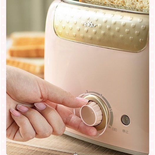 Máy Nướng Bánh Mỳ Bear Toaster DSL-610 Màu Hồng