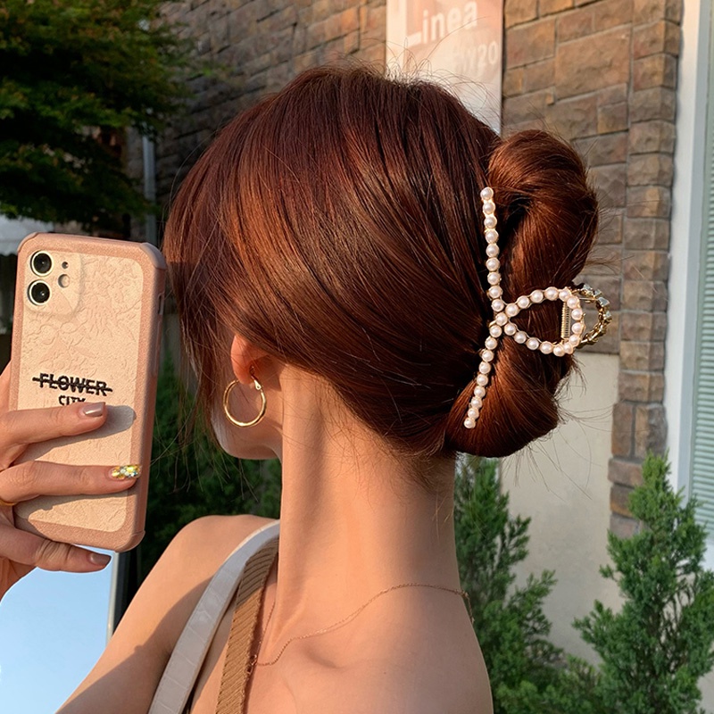 Kẹp Tóc Kim Loại Lấp Lánh Chống Trượt Thời Trang Hàn Quốc Cho Nữ