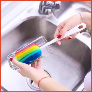 Dụng cụ cọ ly, cọ chai, cọ bình sữa chuyên dụng 7 màu