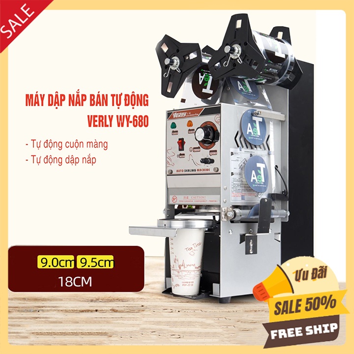 Máy dập nắp cốc nhựa, máy hàn miệng cốc tự động Willy- WY680