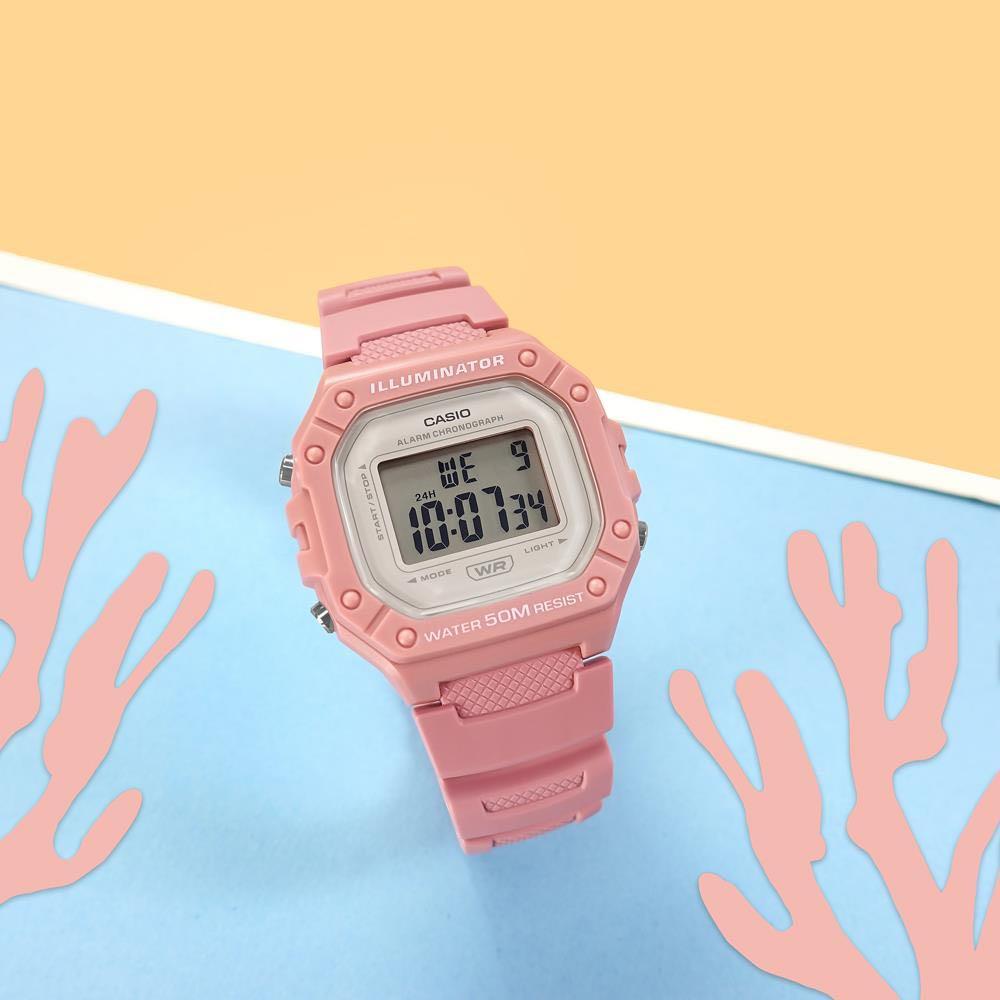 Đồng Hồ Unisex Dây Nhựa Casio Standard W-218HC-4A Chính Hãng W-218HC-4AVDF