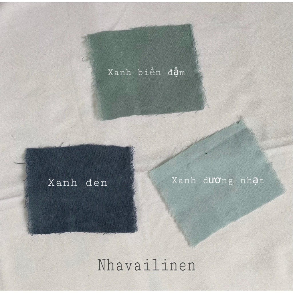 Vải linen bột xanh pastel