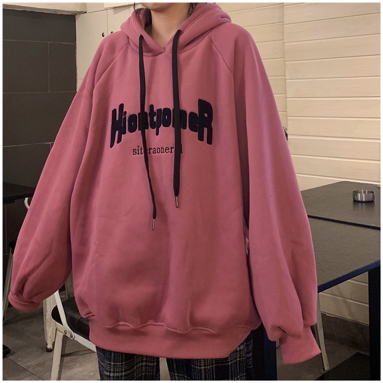 Áo Hoodie Nữ, Áo Sweater Nữ Hàn Quốc Form Rộng Chất Nỉ Phong Cách Harajuku | BigBuy360 - bigbuy360.vn