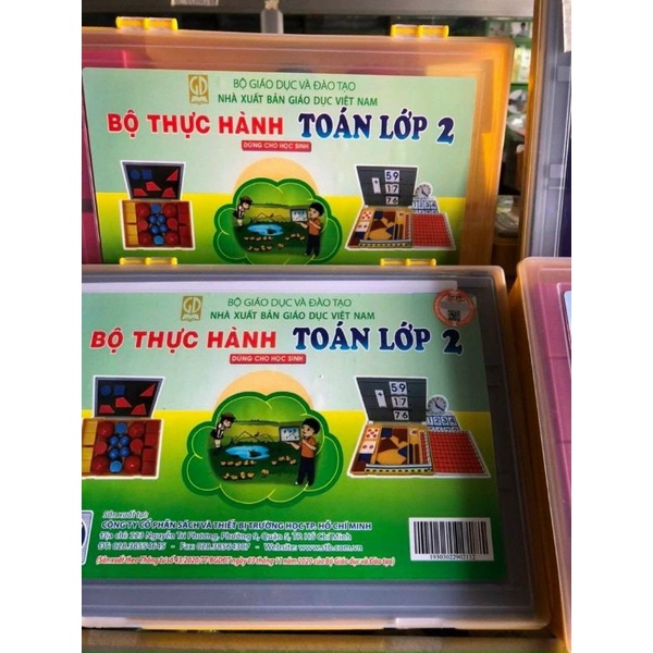 Bộ Thực Hành Toán lớp 2 từ tính.