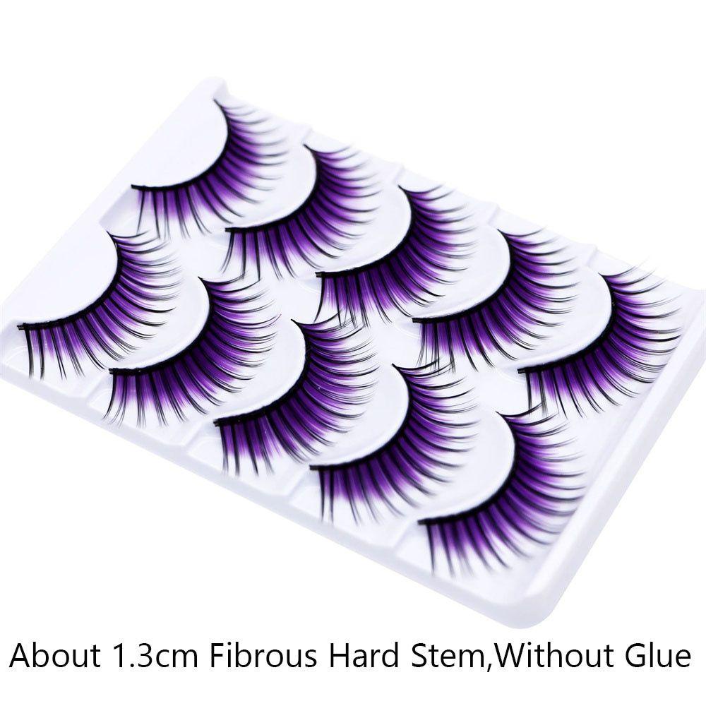 Lông Mi Giả Mỏng Nhiều Màu Trang Điểm Sân Khấu Nghệ Thuật