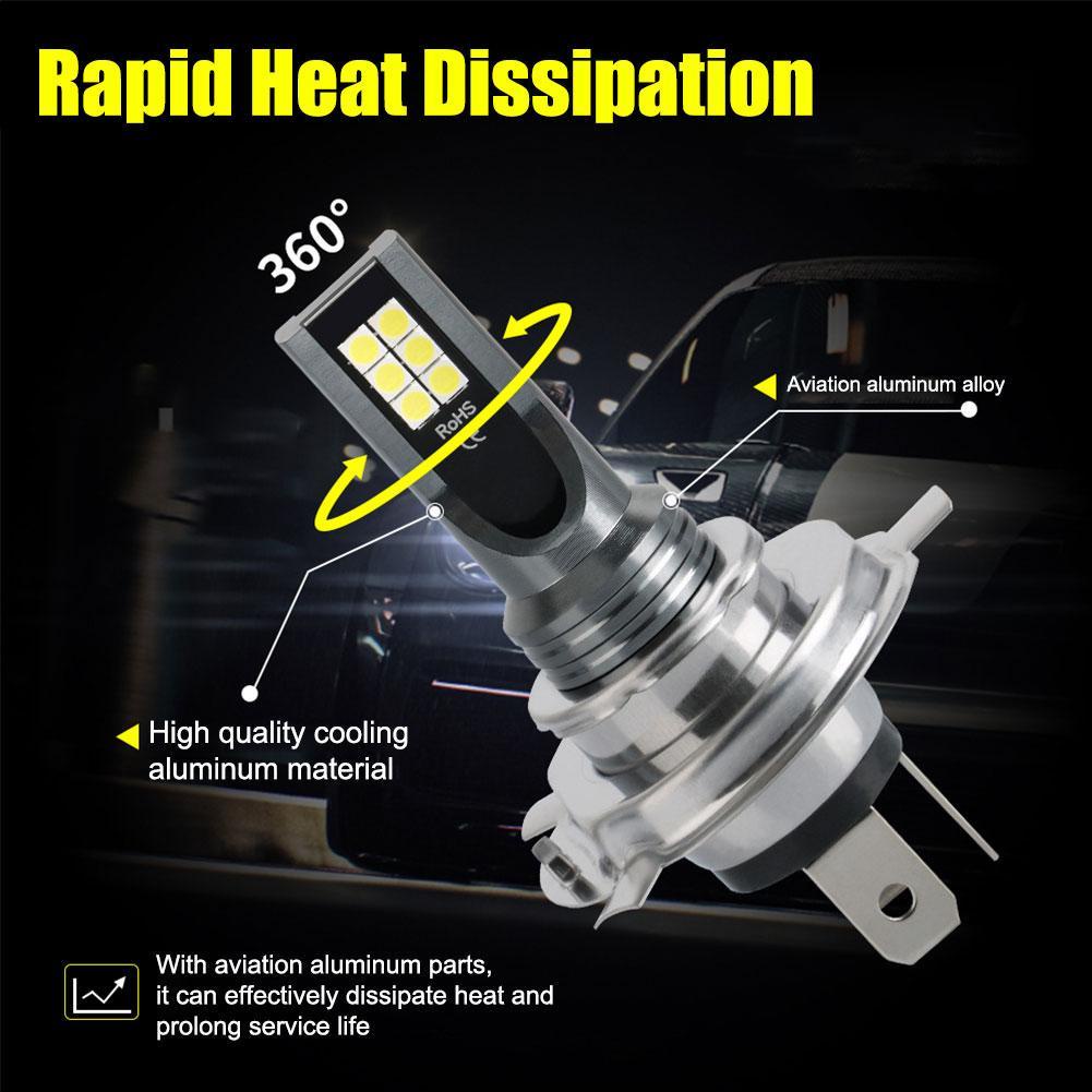 Đèn Pha Chống Sương Mù 3030-12LED DC12V-24V 24W H7H4 T2T1 Cho Xe Hơi