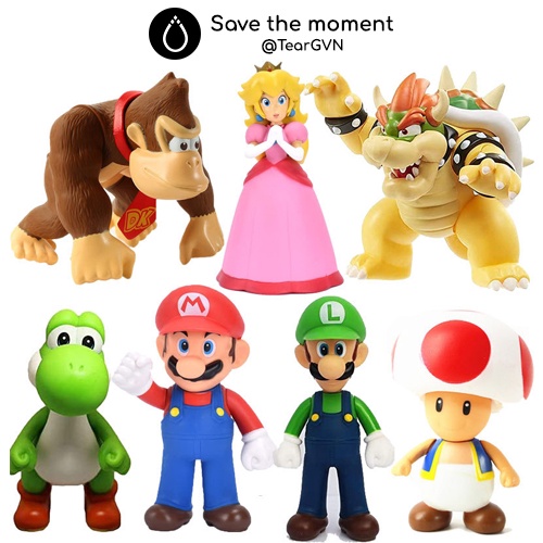 Mô hình các nhân vật trong Super Mario (5 - 12cm)