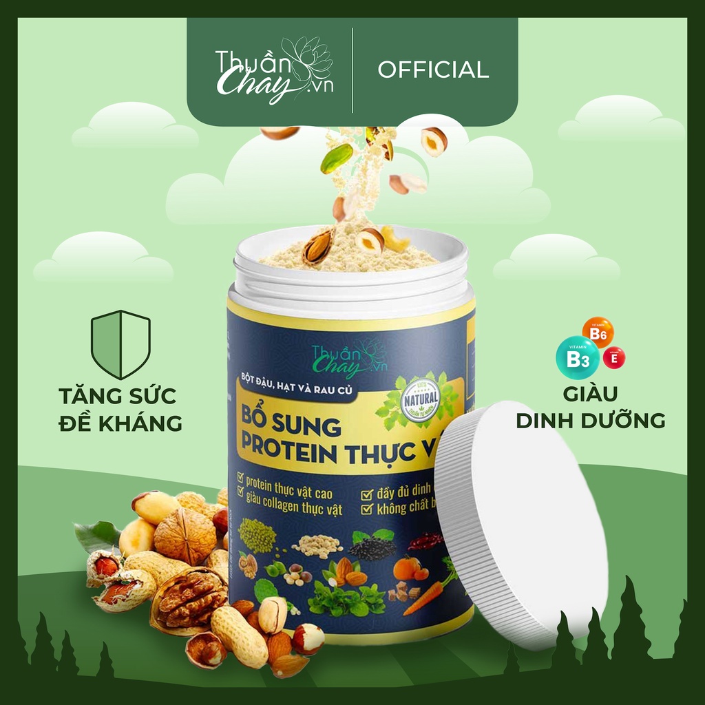 Bột ngũ cốc rau củ bổ sung protein thực vật thuần chay 500g - ảnh sản phẩm 1