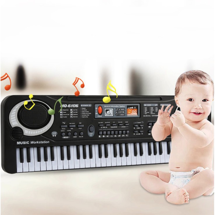 Đàn piano cho NHẠC SĨ TÀI TỬ NHÍ Piano 61 keys Micro USB Plug - HanruiOffical