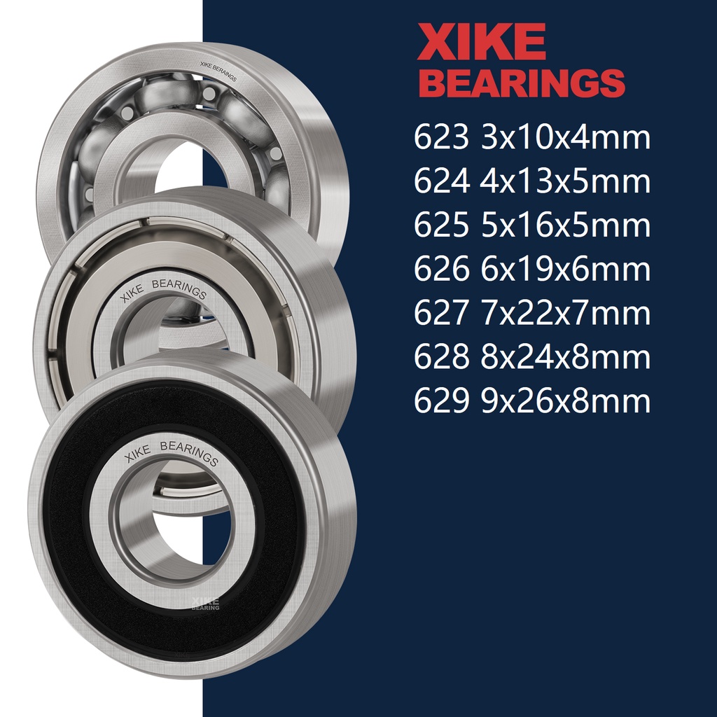 XiKe Vòng bi rãnh sâu 623 624 625 626 627 628 629 2RS / ZZ / Open