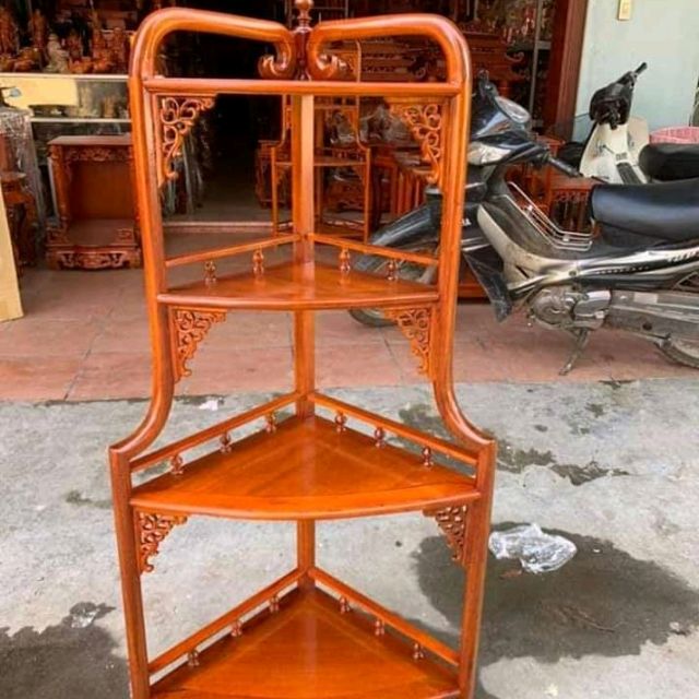 Kệ góc gỗ rác gụ
