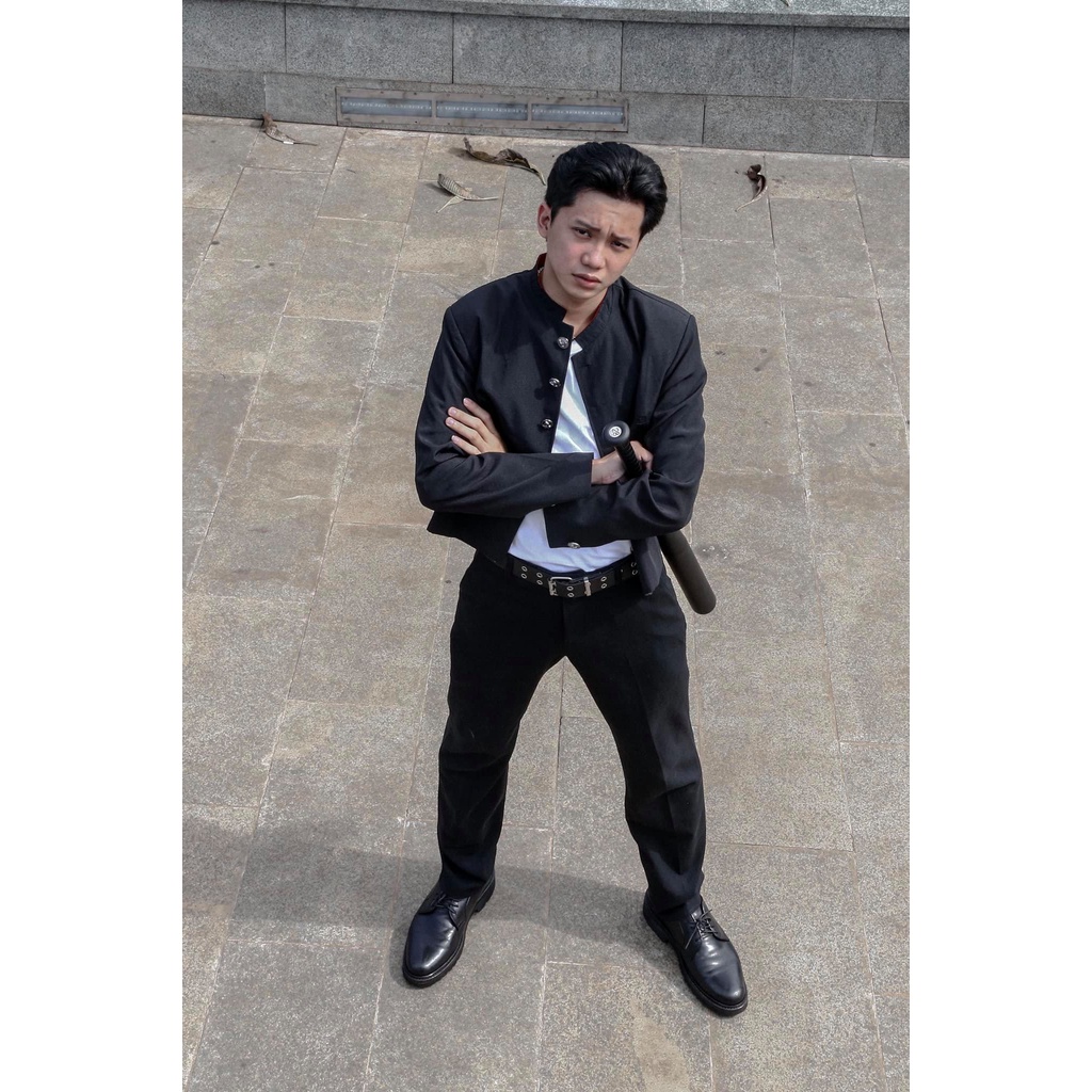 Áo vest Gakuran dáng Crop,đồng phục học sinh nhật bản,bá vương học đường,Genji,Kazeo,Murayama