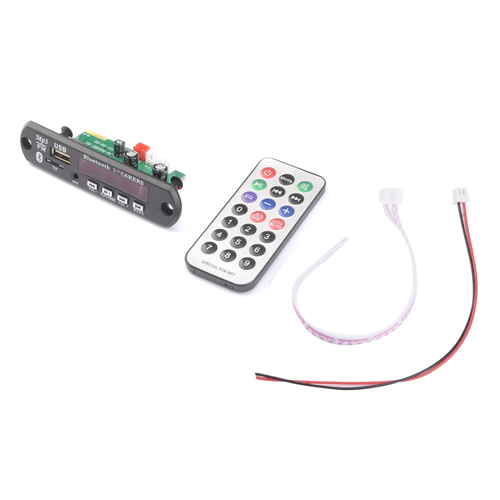 Bảng mạch giải mã nguồn ZIQQUCU bluetooth 5.0 MP3 2 * 40W/ 3W FM DC12V tiện lợi