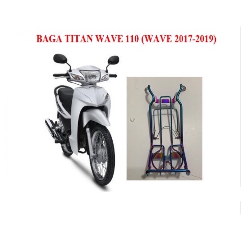 Baga wave 110 2017-2021 titan 7 màu thép 10 ly cực chắc chắn
