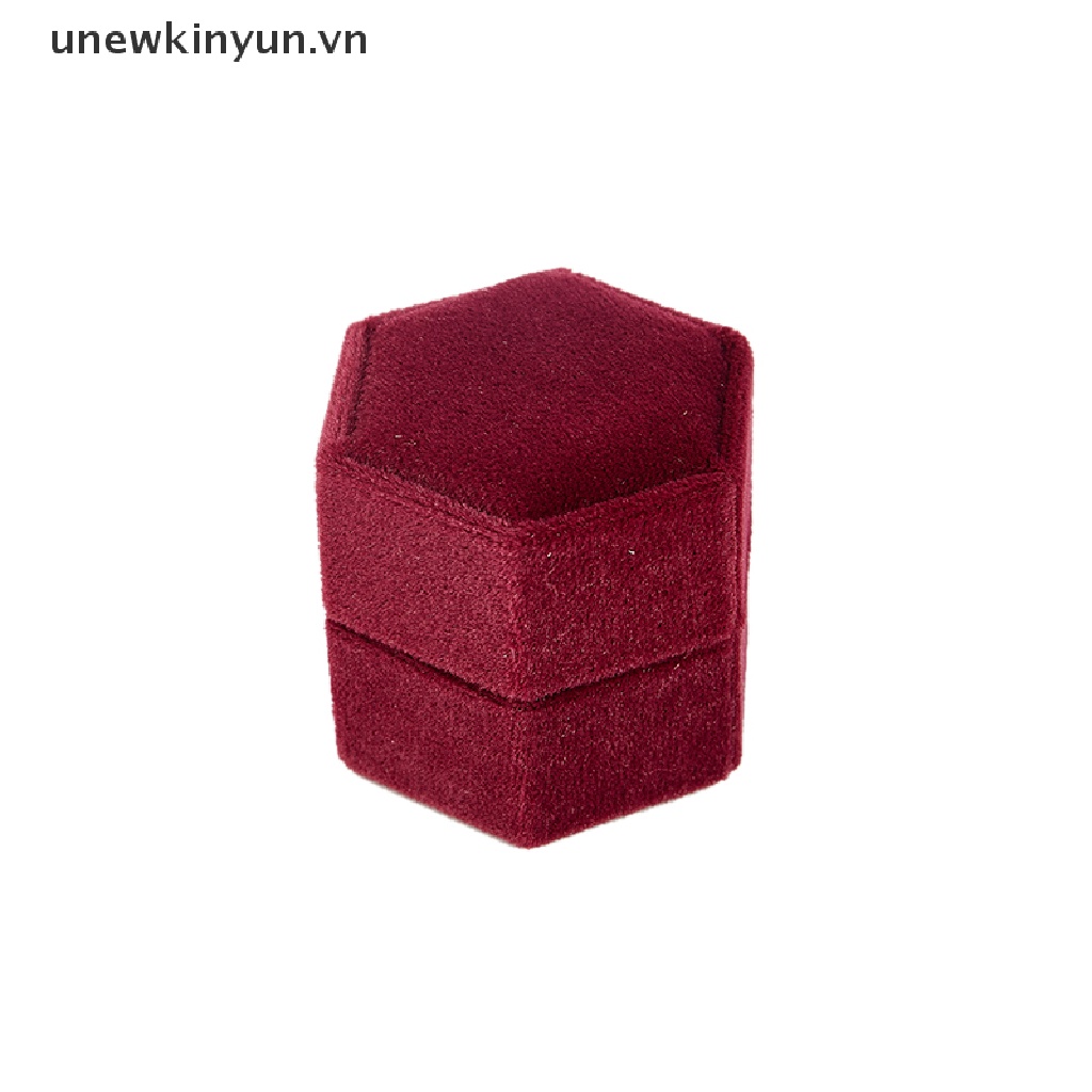 Hộp Đựng Nhẫn Cưới Hình Lục Giác Chất Liệu Nhung
