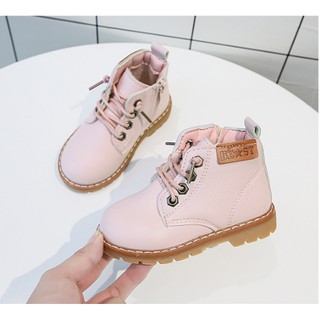 Giày boot cao cổ chất liệu da cho trẻ em