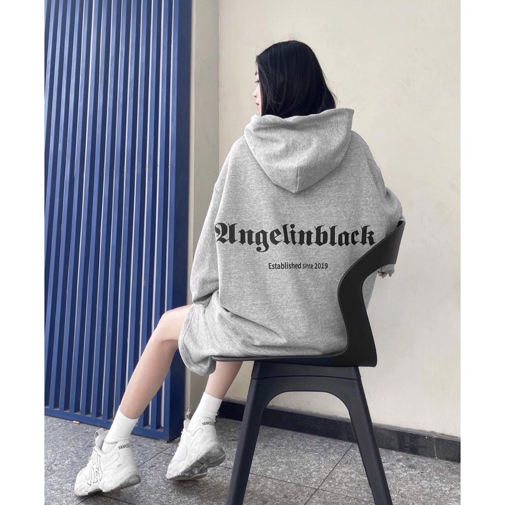 Áo Khoác Hoodie Nỉ Kéo Khóa ANGELINBLACK Nhiều Màu Siêu Xinh Unisex