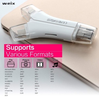 Đầu đọc thẻ nhớ SD & Micro SD/USB 4 trong 1 cho iPhone iPad Mac & Android
