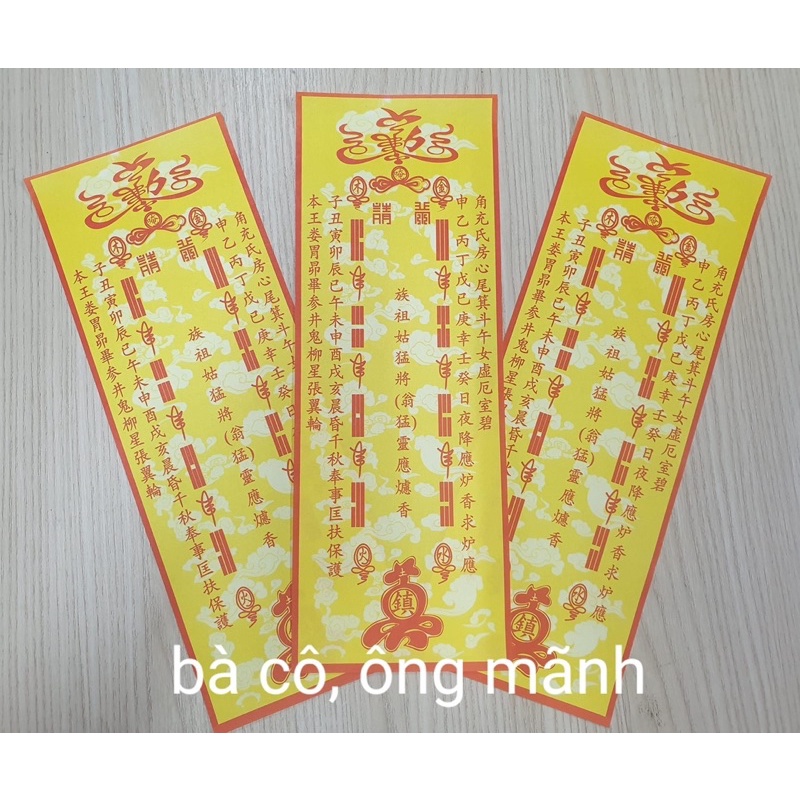100 Phù cốt bát hương gia tiên, thổ công, bà cô ông mãnh, cốt thần tài