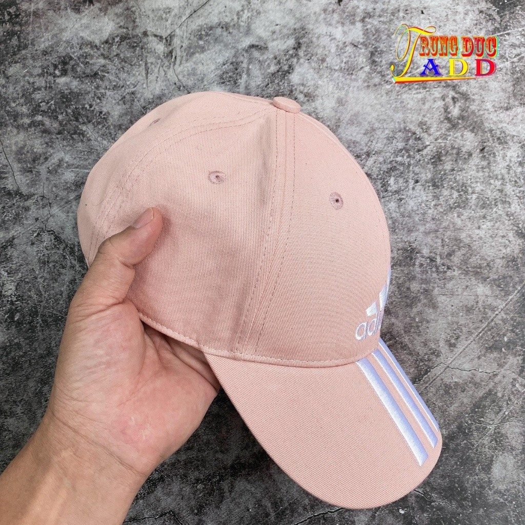 Mũ Lưỡi Trai Adidas Màu Hồng Đất 3 Sọc Chất Cực Đẹp Fom Cứng Cáp Full Tag Code❤️Freeship❤️