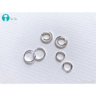 Bông tai khoen trơn bạc 925