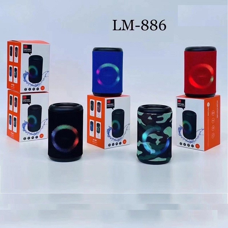 Loa nghe nhạc mini G01 LM 886 đèn led, công suất lớn kết nối bluetooth bảo hành 24 tháng