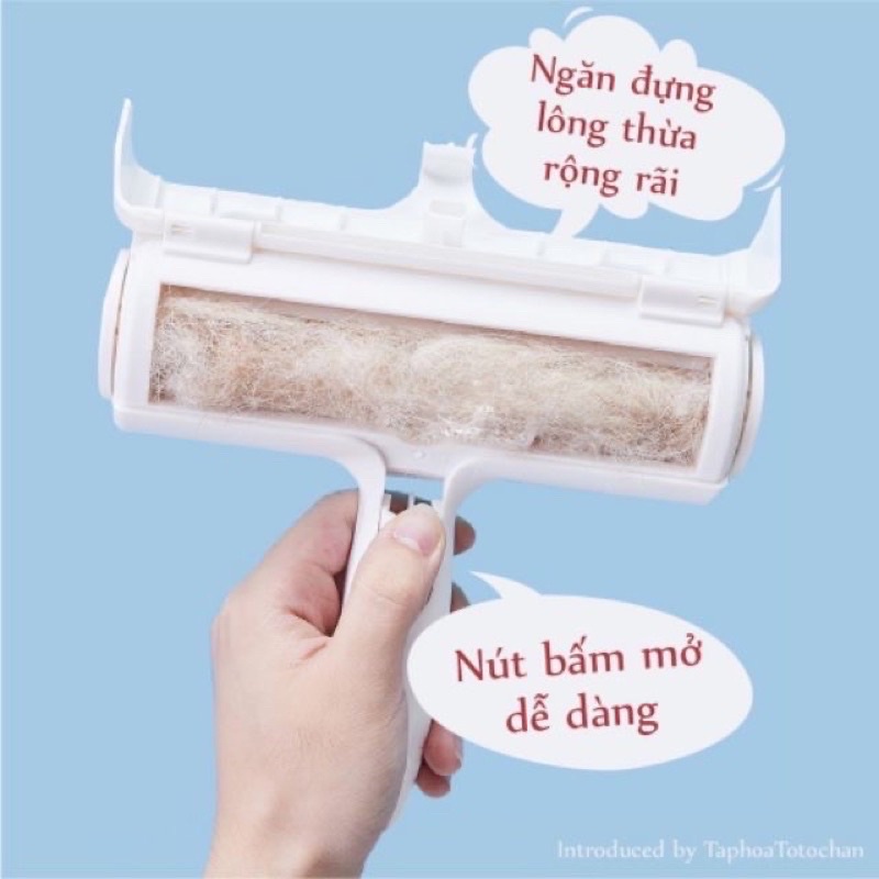 Cây lăn lông chó mèo - Lăn tĩnh điện hút lông thú cưng làm sạch giường chăn đệm sofa