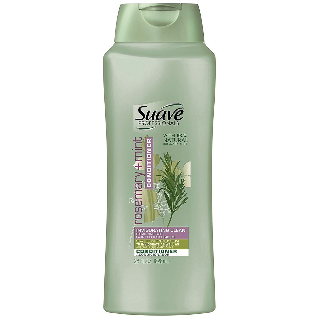 Dầu xả thiên nhiên Suave Professionals Conditioner Rosemary + Mint 828ml (Mỹ)