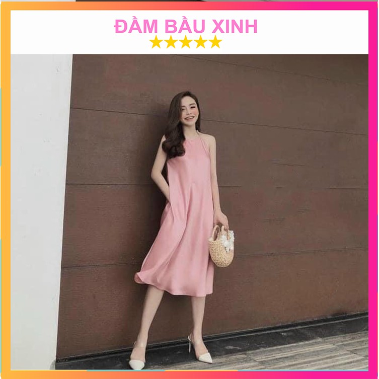 Đầm Đũi Lụa Yếm Hai Dây Trơn Dáng Suông Váy Yếm Dài 3 Màu Hàng VNXK | BigBuy360 - bigbuy360.vn