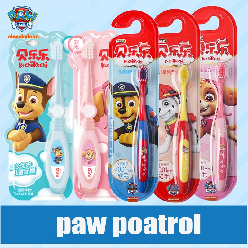 🍀Bàn chải trẻ em lông mềm KIDS，Chó cứu hộ-Paw Patrol Bàn chải đánh răng trẻ em lông mềm,siêu mịn chăm sóc răng miệng cho bé từ 2-12 tuổi