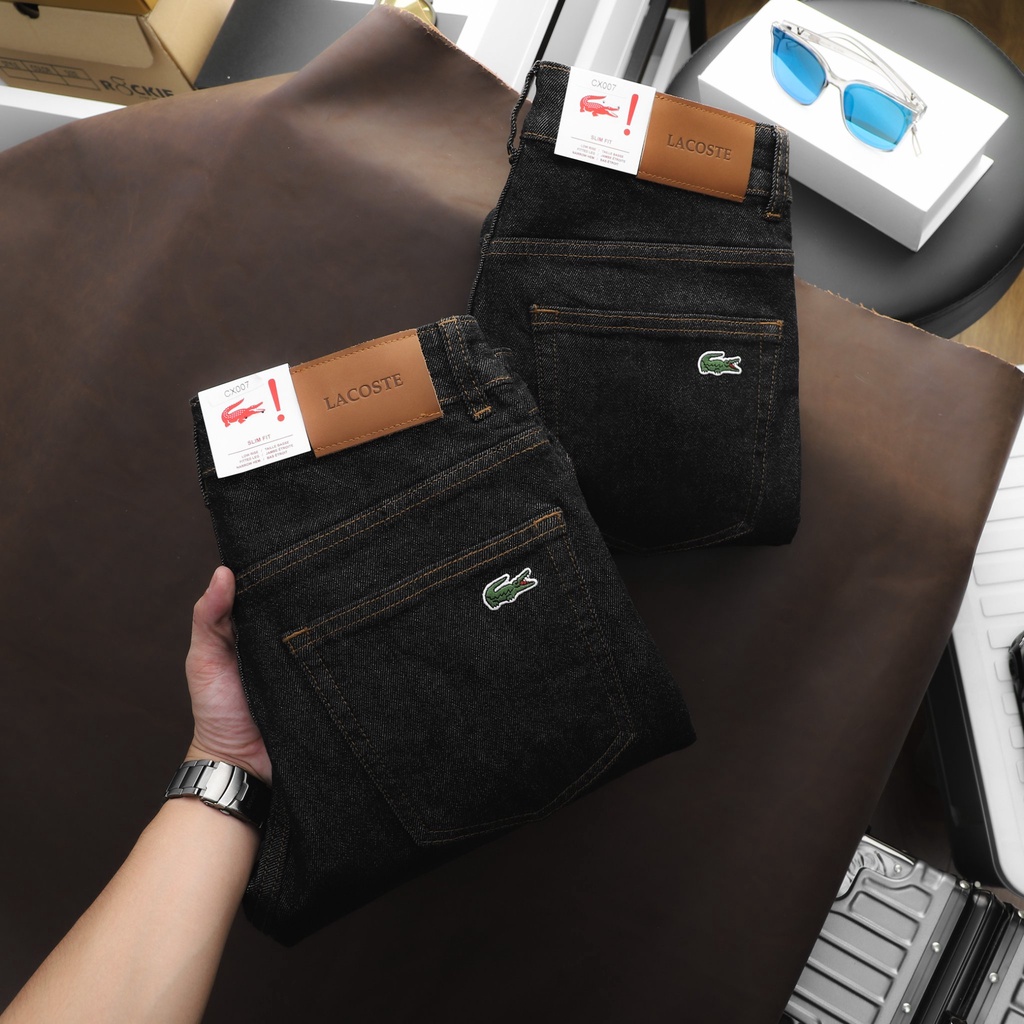 Quần Jean Nam Cá Sấu QJLC10 Quần jean lct muối tiêu Indigo Jean Slim chất jean hãng không phai màu