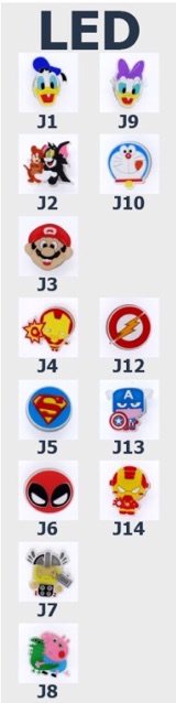 Jibbitz đèn led gắn dép crocss