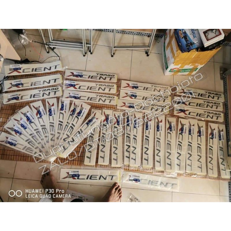 Tem Chữ mạ INOX TRAGO/HYUNDAI/MIGHTY/GOLD , Tem trang trí xe tải.