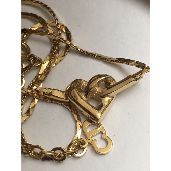 Dây chuyền vintage Dior-mặt trái tim