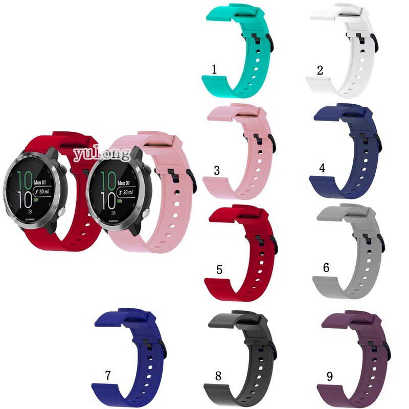 20mm Dây đeo silicon cho đồng hồ thông minh Garmin Forerunner 645 245 245m
