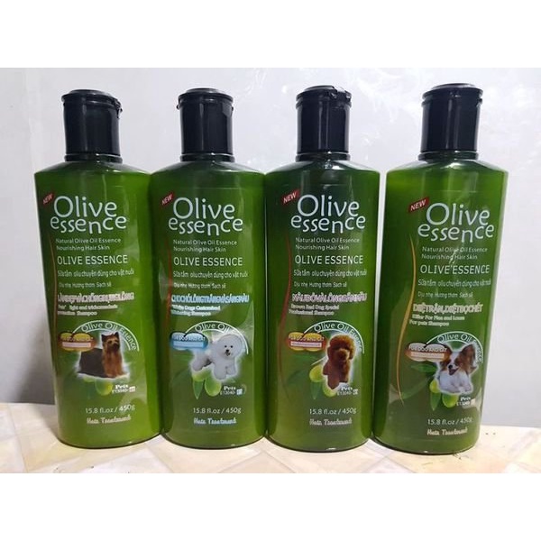 Sữa tắm chó mèo - Dầu tắm Olive 450ml giúp mền mượt lông, chăm sóc nuôi dưỡng lông, lưu hương lâu, an toàn khi sử dụng