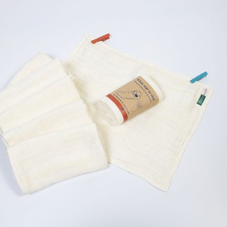Khăn mặt tơ tằm tự nhiên KHÁNG KHUẨN 3 lớp cho trẻ em kích thước 30x25 cm