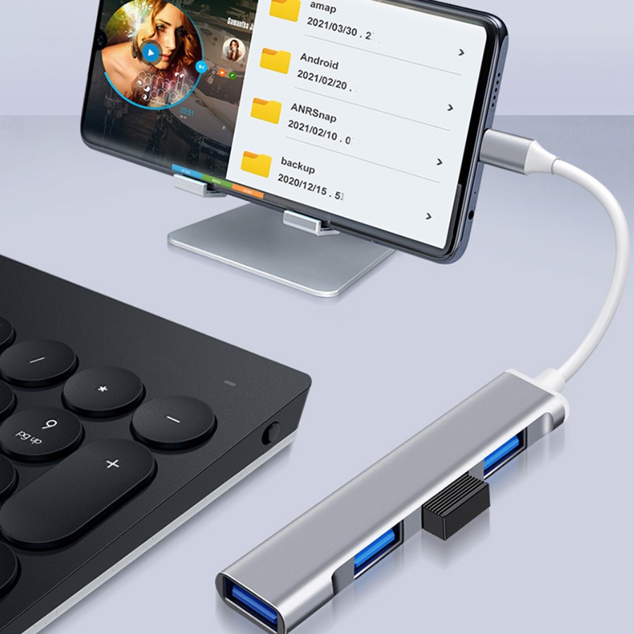 Bộ chia cổng Hub USB [3.0] ,hợp kim nhôm một với bốn bộ chia đế cắm usb truyền tốc độ cao 4 cổng USB