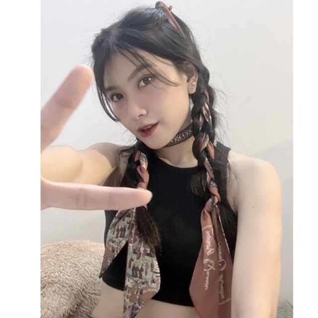 KHĂN DÀI THẮT NƠ CỔ ÁO SƠ MI HOẠ TIẾT LẠ