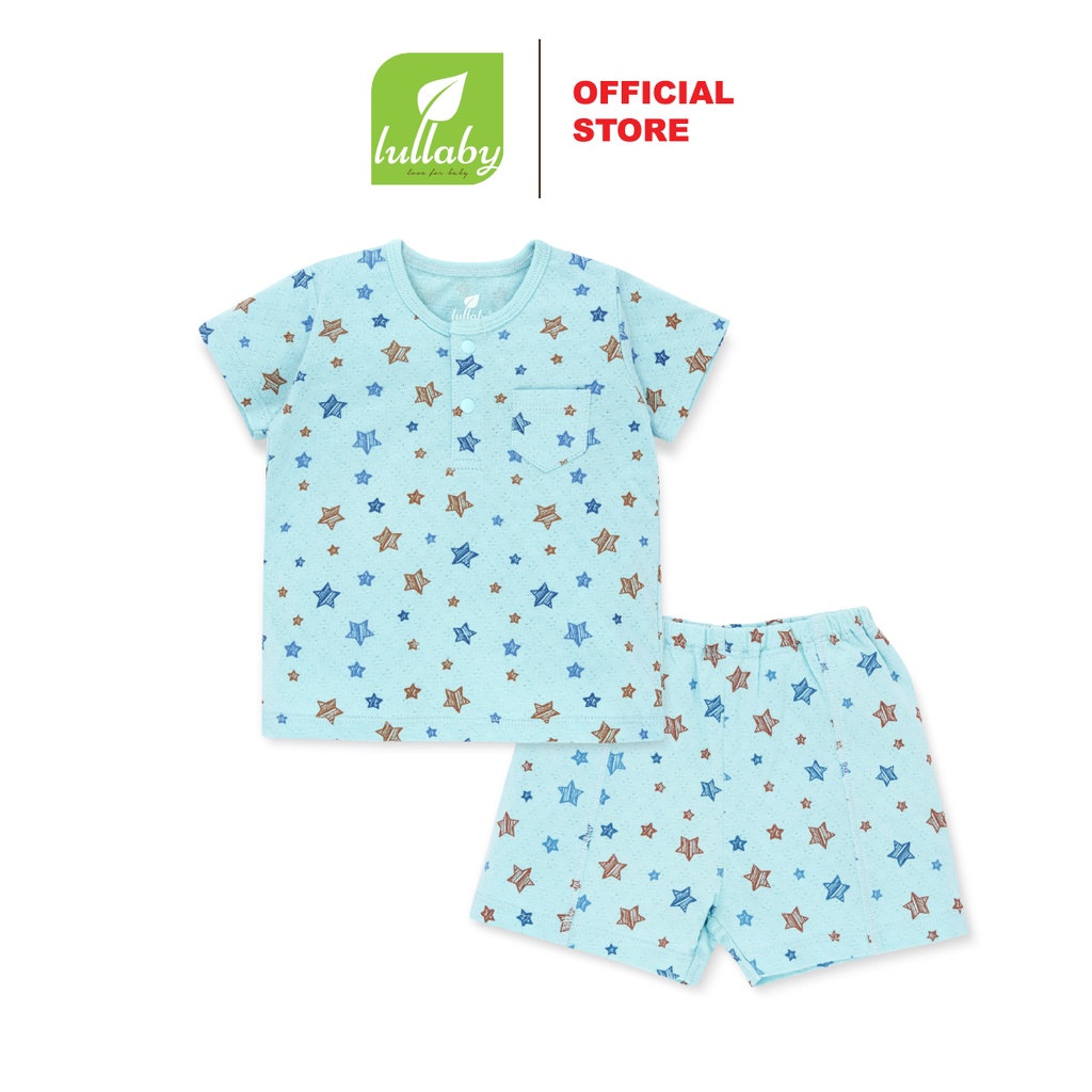Lullaby Bộ quần áo bé trai bổ nẹp NH325M