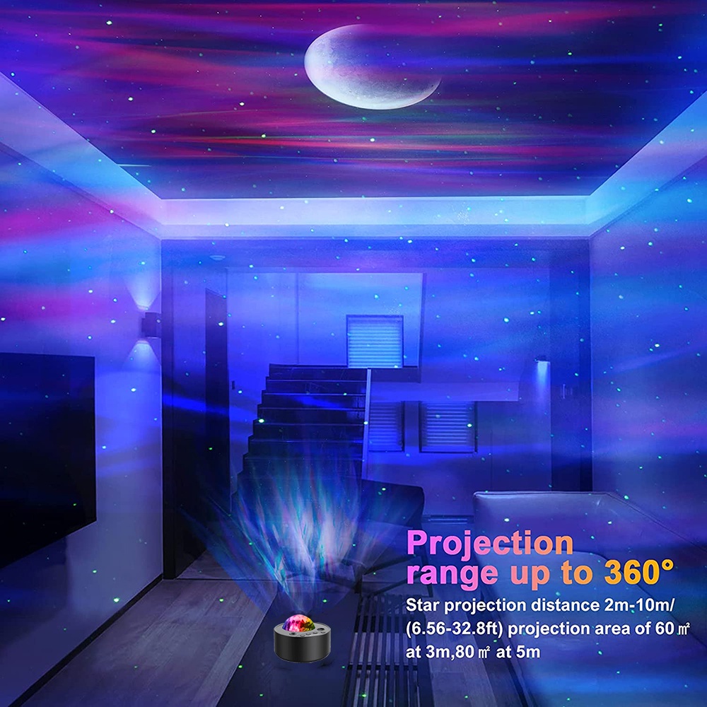 Đèn Chiếu Bầu Trời Đầy Sao Màu Aurora Trang Trí Phòng